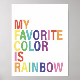 Min favoritgrupp Färg är Rainbow Poster