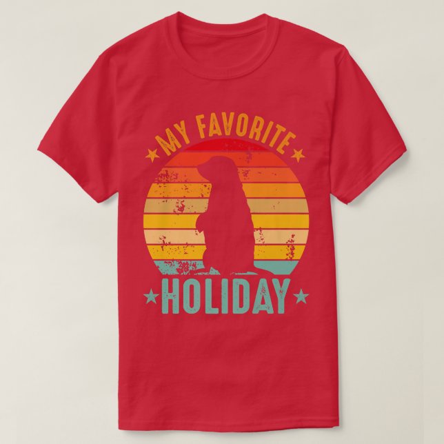Min favoritgrupp Helgdag Ground Hog Sunset Gifts G T Shirt (Design framsida)