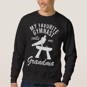 Min favoritgymnast kallar mig Grandma Gymnastic 3 Lång Ärmad Tröja