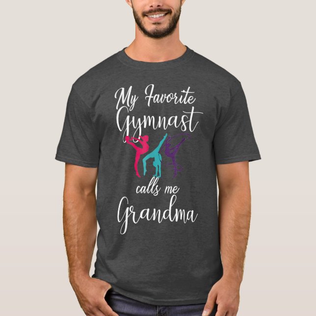 Min favoritgymnast kallar mig Grandma Kärlek T Shirt (Framsida)
