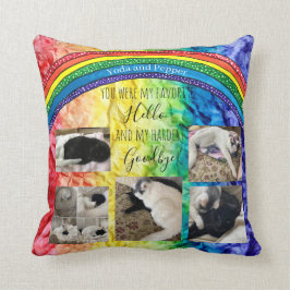 Min favoritHej Pet Memorial PHOTO Dekorativ kudde