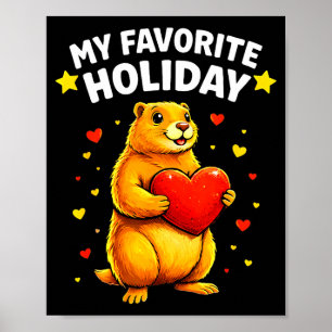 Min Favorithelgdag Groundhog Day 2026 Ground Hog Poster