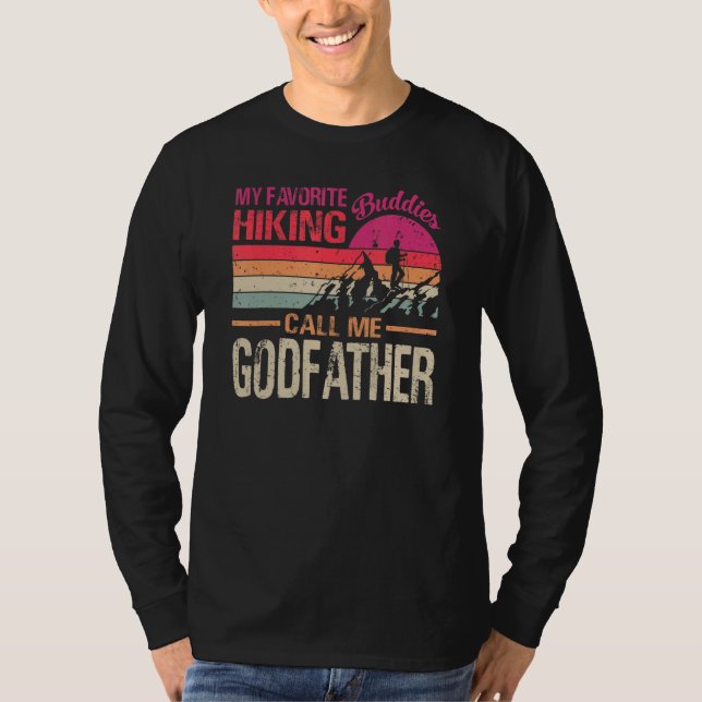 Min favorithiking Buddies kallar mig Godfather Vin T Shirt (Framsida)