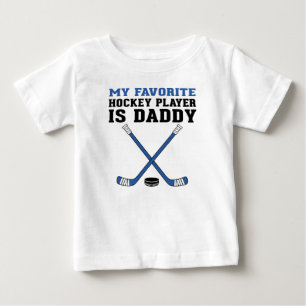 Min favorithockey Player är pappa Blue Sticks T Shirt