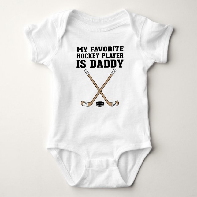 Min favorithockey Player är pappa Brown Sticks T Shirt (Framsida)