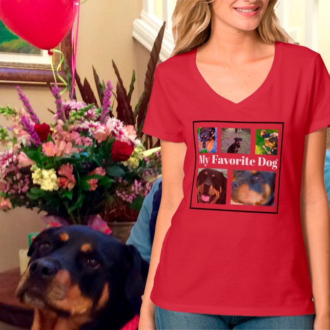 Min favoritHundar Skapar din egen 5-foto-T-skirt T Shirt (Skapare uppladdad)