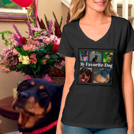 Min favoritHundar Skapar ditt eget 5-foto T Shirt