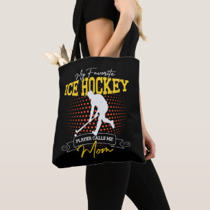 Min Favoritishockeyspelare Kallar Mig Mamma Roligt Tygkasse