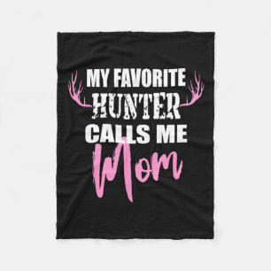 Min favoritjägare kallar mig Mamma Hjort Hunting G Fleecefilt