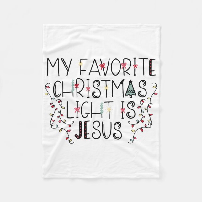 Min favoritjulbelysning är Jesus Fleecefilt (Framsidan)