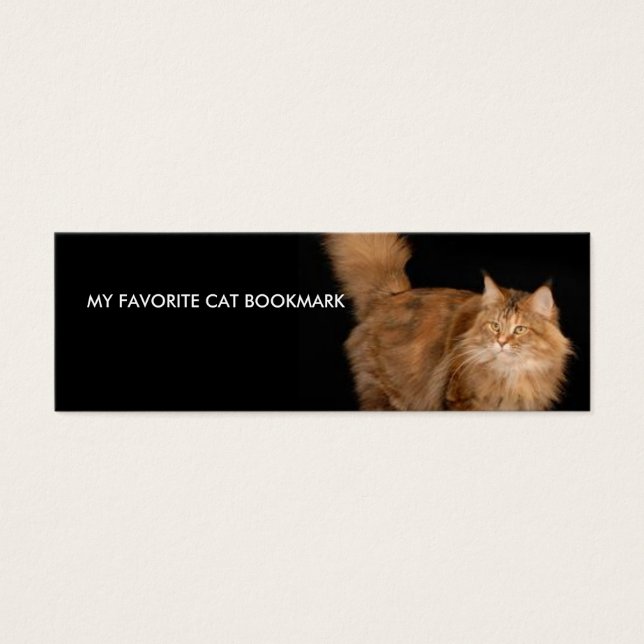Min favoritkattbokmärke litet visitkort (Framsidan)