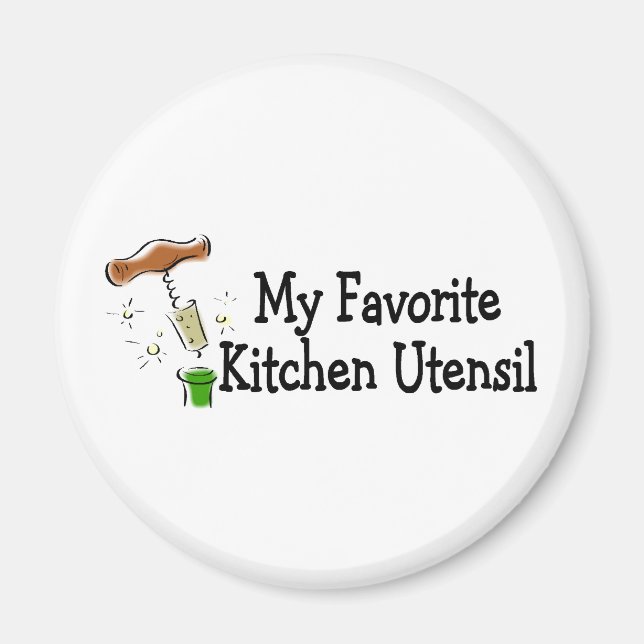 Min favoritkök Utensil Magnet (Framsidan)
