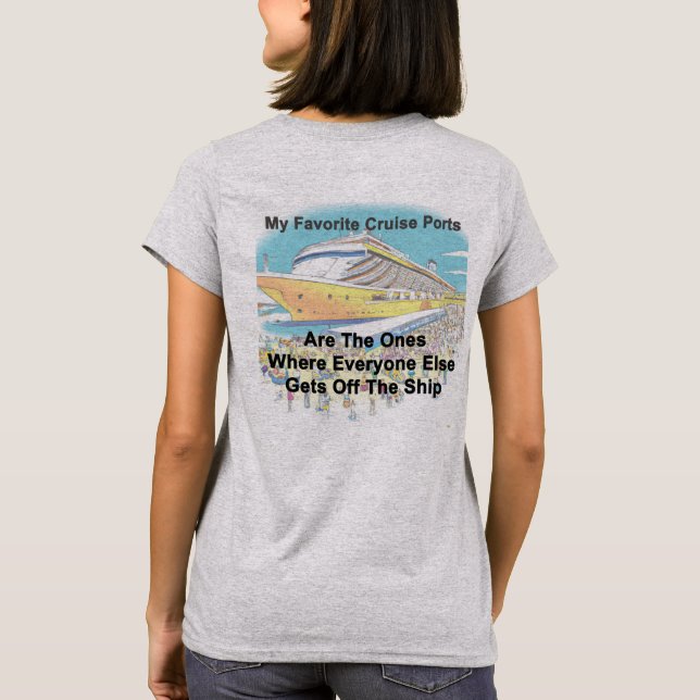 Min Favoritkryssningshamn - Dam T Shirt (Baksida)