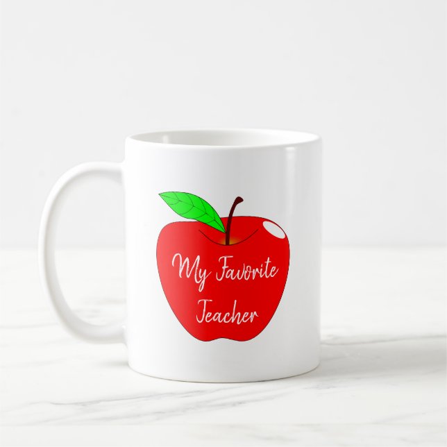Min Favoritlärare Mugg, Bästa Lärarpresent,  Kaffemugg (Vänster)