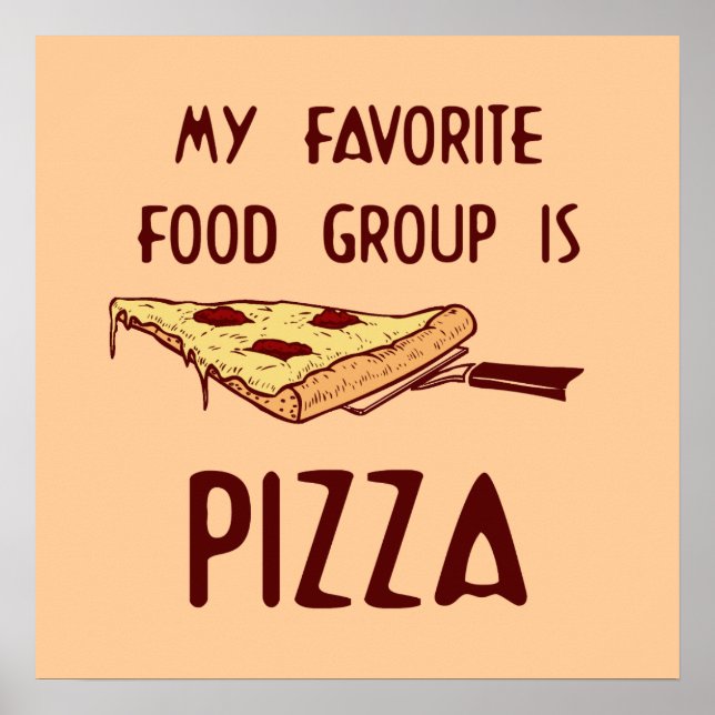 Min favoritlivsmedelsgrupp är Pizza Poster (Framsidan)