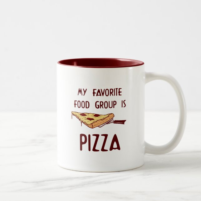 Min favoritlivsmedelsgrupp är Pizza Två-Tonad Mugg (Höger)