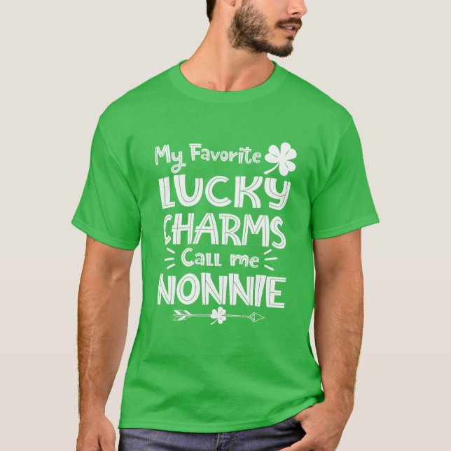 Min favoritlucky Charms kallar mig Nonnie Funny Pa T Shirt (Framsida)