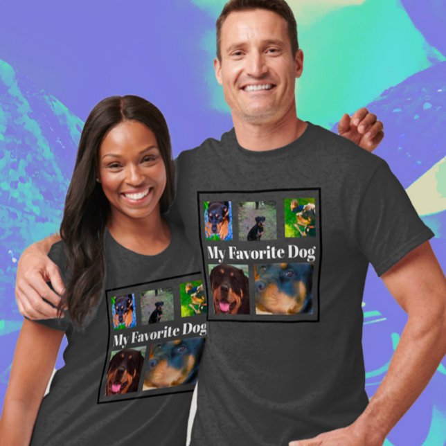 Min favoritmall Hundar 5-foto T-Shirt (Skapare uppladdad)