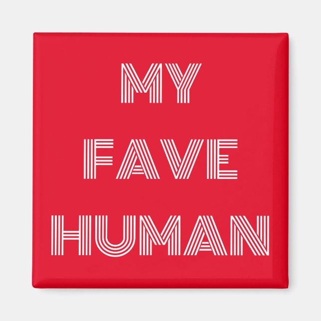 Min Favoritmänniska Retro Magnet (Framsidan)