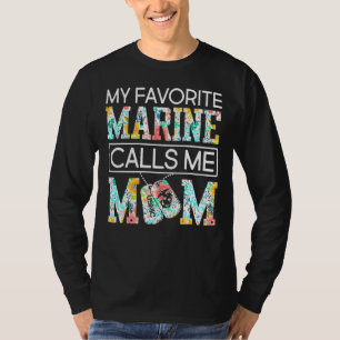 Min favoritmarin kallar mig Mamma Best Lycklig Mor T Shirt