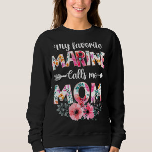 Min favoritmarin kallar mig Mamma marina militära T Shirt