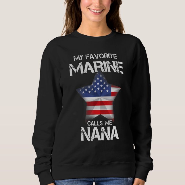 Min favoritmarin kallar mig Nana Veteran Day T Shirt (Framsida)