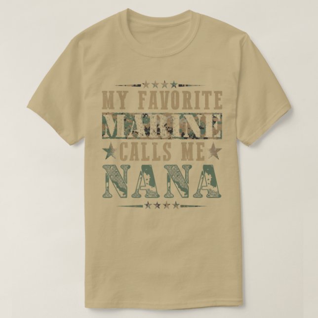 Min favoritmarinsoldat kallar mig Nana, veterandag T Shirt (Design framsida)