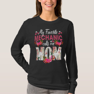 Min favoritmekanism kallar mig Mamma Lycklig Mor D T Shirt