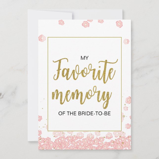 Min Favoritminne av Brudskylt | Rosa Guld (Framsida)