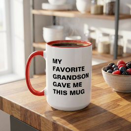 Min favoritmorson gav mig den här Mugg-fonen Mugg