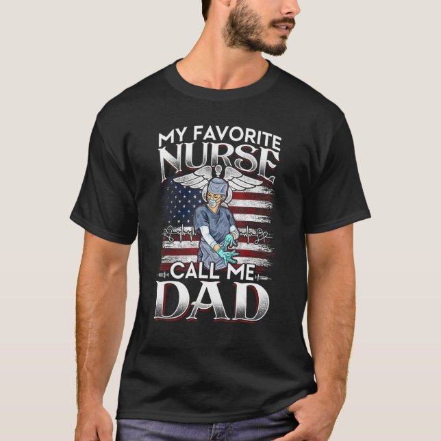 Min favoritnäsa kallar mig Pappa Fars dag Pappa D T Shirt (Framsida)