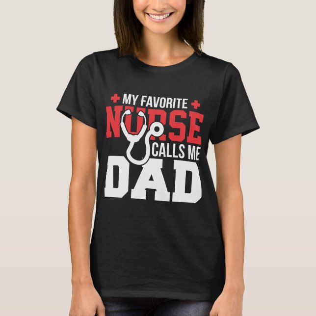 Min favoritnäsa kallar mig Pappa Fars dag T Shirt (Framsida)