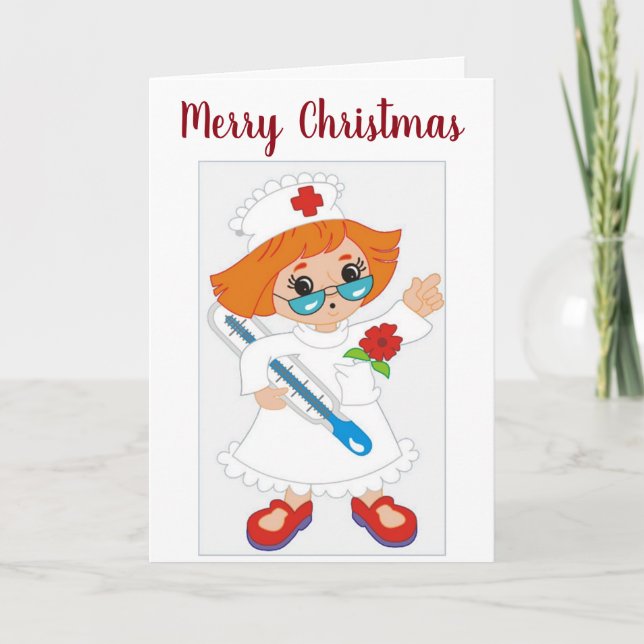 ***MIN FAVORITNURSE ** I CHRISTMAS HELGKORT (Framsida)