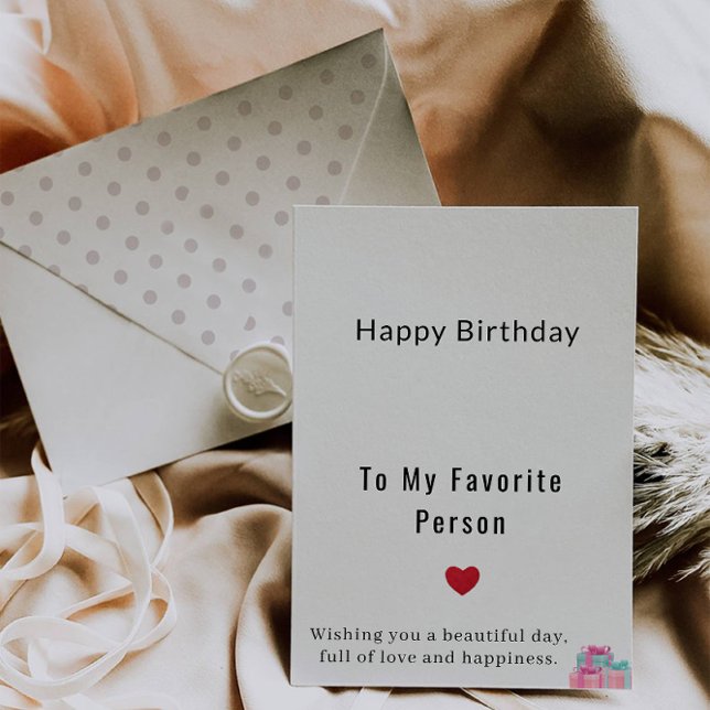 Min favoritperson, födelsedagskort julkort (My Favorite Person Birthday Card)