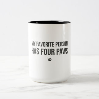 Min favoritperson har fyra tassar – presentmugg fö Två-Tonad mugg