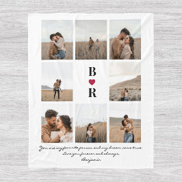 Min Favoritperson Manus Valentine 8-Foto Fleecefilt