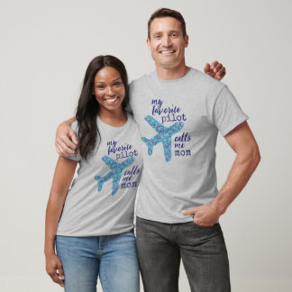 "Min favoritpilot kallar mig Mamma"-flygplan T-Shi T Shirt