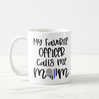 Min favoritpolis kallar mig Mamma polisgåva Kaffemugg