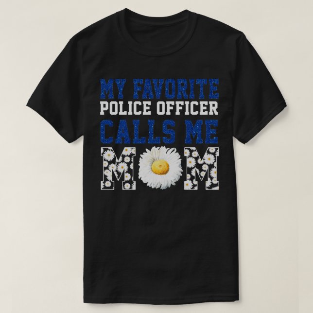 Min favoritpolis kallar mig Mamma T Shirt (Design framsida)