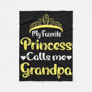 Min Favoritprinsessa Kallar Mig Farfar Farfar Fleecefilt