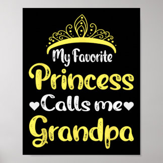 Min Favoritprinsessa Kallar Mig Farfar Farfar Poster