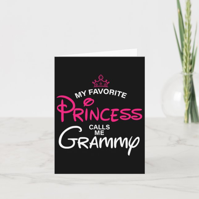 Min Favoritprinsessa Kallar Mig Grammy Dotter Papp Kort (Framsida)