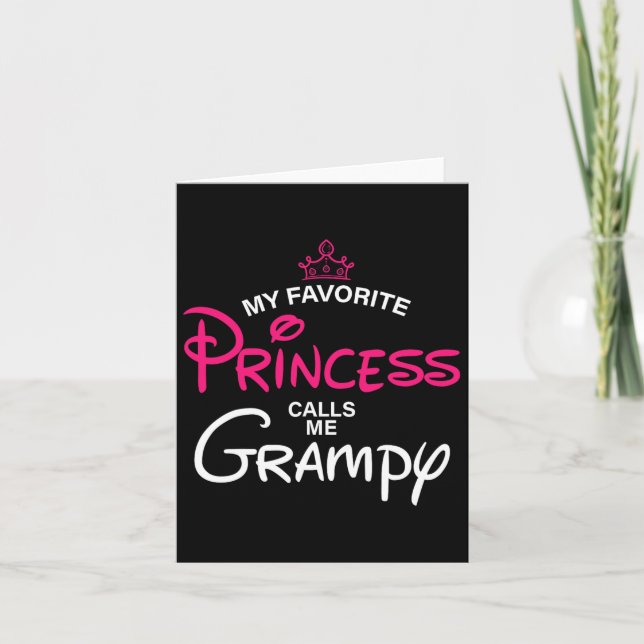 Min Favoritprinsessa Kallar Mig Grampy Dotter Papp Kort (Framsida)