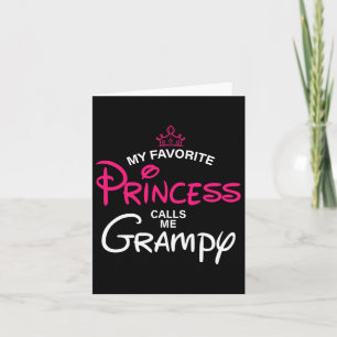 Min Favoritprinsessa Kallar Mig Grampy Dotter Papp Kort