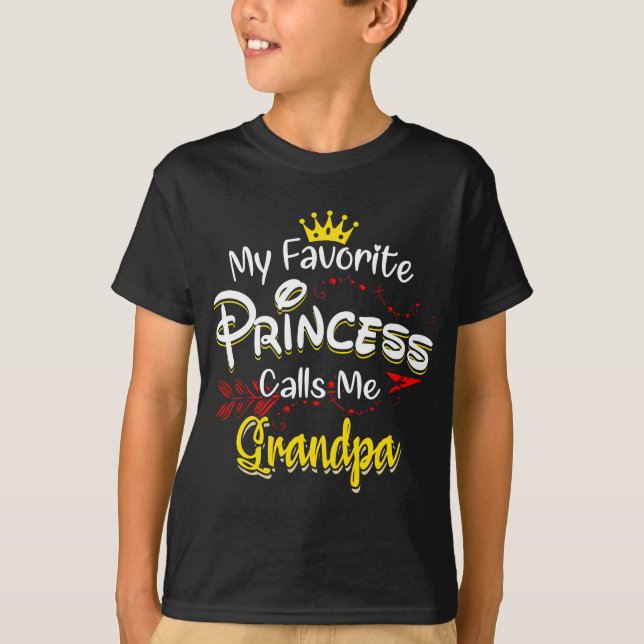 Min favoritprinsessa kallar mig morfar t shirt (Framsida)