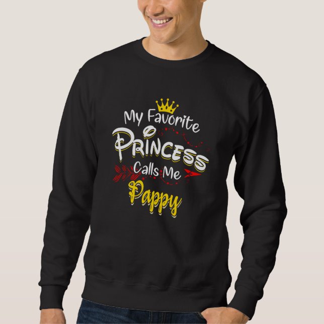 Min Favoritprinsessa Kallar Mig Pappa Lång Ärmad Tröja (Framsida)