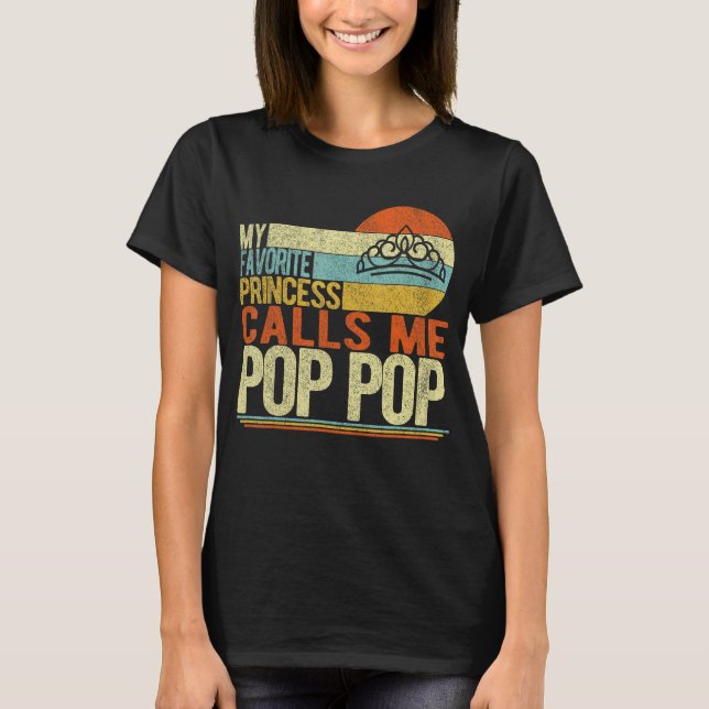 Min favoritprinsessa kallar mig Pop Farfar Fath T Shirt (Framsida)