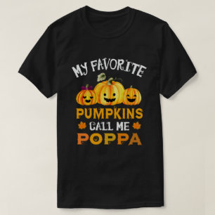 Min favoritpumpkins kallar mig Poppa Funny Hallowe T Shirt