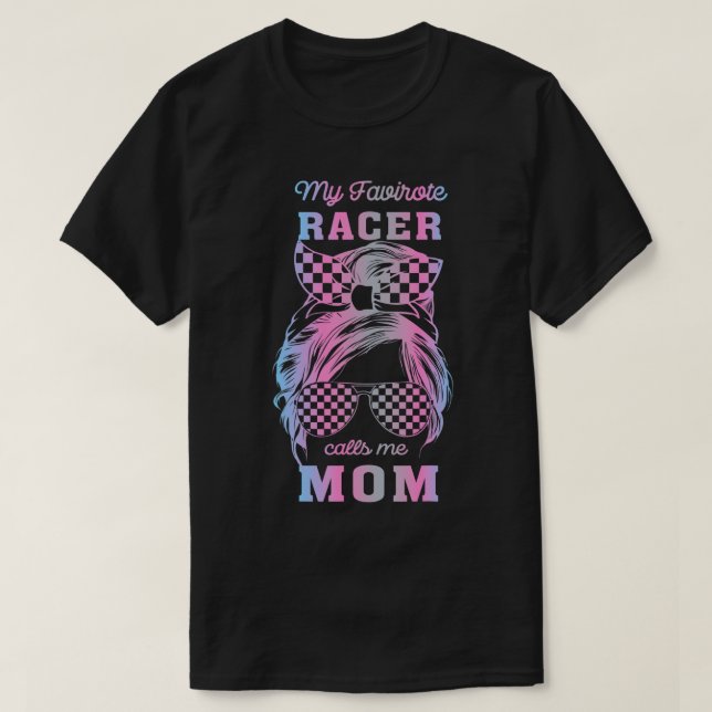 Min favoritracerspelare kallar mig mamma Tävla Mes T Shirt (Design framsida)