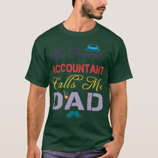 Min favoritrevisor kallar mig Pappa Funny Fatherx2 T Shirt